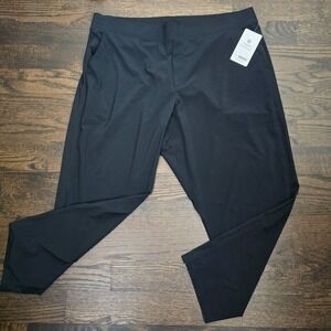 Athleta Brooklyn Ankle Pant Women 20 Black Tapered Lightweight Travel 198671 NWT